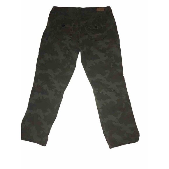 Supplies Women’s Green Capris Pants Camo Gorpcore Cabincore Cosplay Size 8 Boho - Picture 3 of 13